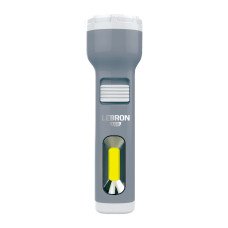 LED ліхтар ручний акумуляторний LEBRON L-HL-30, ABS, сірий, 1W + 1W COB, USB, 1200mAh Li-Ion LED ліхтар ручний акумуляторний LEBRON L-HL-30, ABS, сірий, 1W + 1W COB, USB, 1200mAh Li-Ion