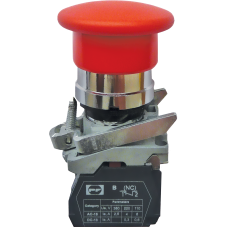 Вимикач кнопковий металевий FP4-BC42 1NC (червоний)