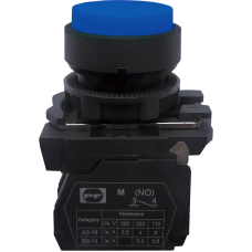 Вимикач кнопковий пластиковий FP5-AL61 1NO (блакитний)