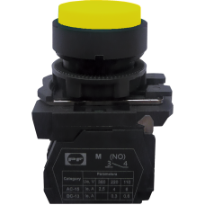 Вимикач кнопковий пластиковий FP5-AL51 1NO (жовтий)