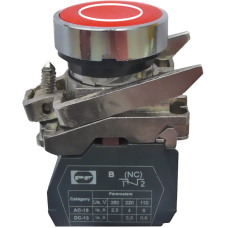 Вимикач кнопковий металевий FP4-BA4322 1NC (O, червоний)
