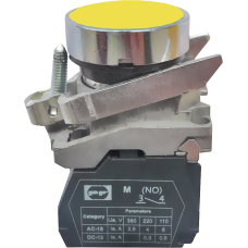 Вимикач кнопковий металевий FP4-BA51 1NO (жовтий)