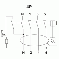 Реле захисного відключення FPR-AC  20А/0,1A  4P АС 10kA