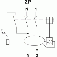 Реле захисного відключення FPR-AC  20А/0,1A  2P АС 10kA