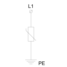 Overvoltage Limiter B+C/T1+T2/I+Ii, 1P, In=20Ka, Uc=275V Overvoltage Limiter B+C/T1+T2/I+Ii, 1P, In=20Ka, Uc=275V
