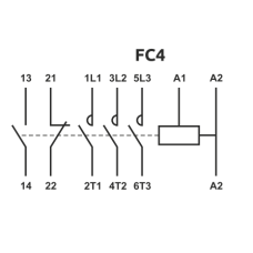 Магнітний пускач FC-4/50А кот.AC36V 1NO+1NC