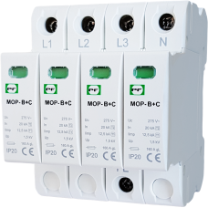 Overvoltage Limiter B+C/T2+T2/I+Ii, 4P, In=20Ka, Uc=275V Overvoltage Limiter B+C/T2+T2/I+Ii, 4P, In=20Ka, Uc=275V