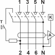 Реле захисного відключення FPR1-AC  40А/0,03A  4P АС 6kA
