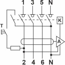 Реле захисного відключення FPR1-AC  16А/0,03A  4P АС 6kA