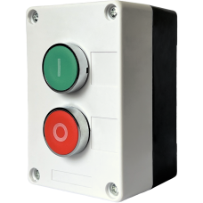 Двомісний пост керування FP4-BOX2W12 з кнопками "I-0" (Start-Stop) Двомісний пост керування FP4-BOX2W12 з кнопками "I-0" (Start-Stop)