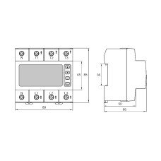 Трифазне реле контролю напруги та струму  FRVA3-63A