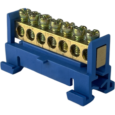 Шина нульова SPF607B 7 6x9мм2 (синя) Шина нульова SPF607B 7 6x9мм2 (синя)
