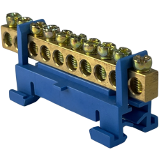 Шина нульова SPF610B 10 6x9мм2 (синя) Шина нульова SPF610B 10 6x9мм2 (синя)