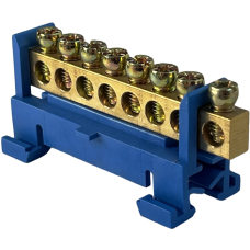 Шина нульова SPF608B 8 6x9мм2 (синя) Шина нульова SPF608B 8 6x9мм2 (синя)
